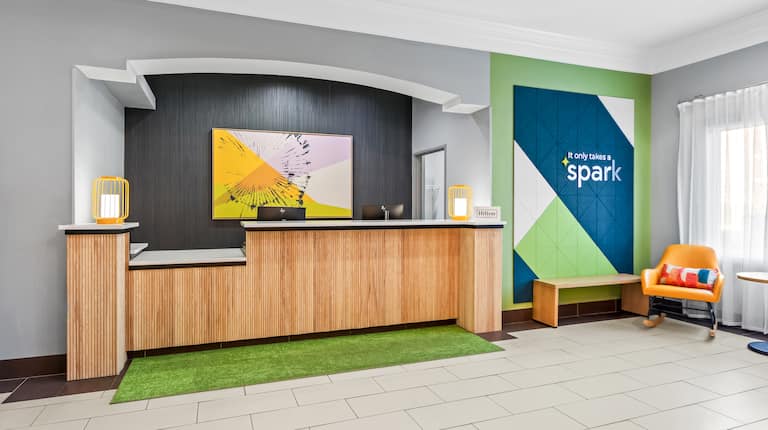 Modern Spark by Hilton lobby and reception desk